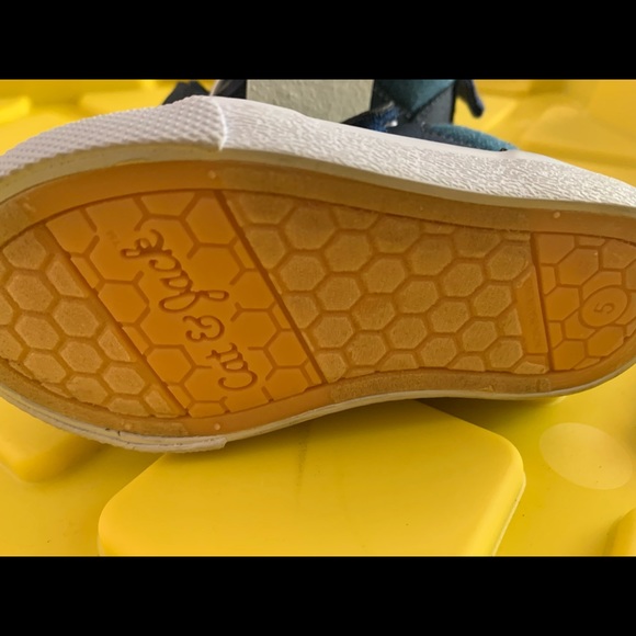 Navy blue & denim high top toddler boy shoes - Picture 6 of 6